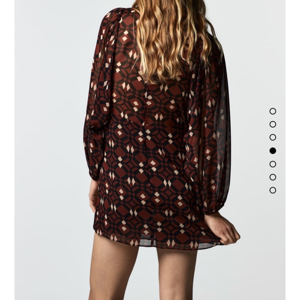Zara Printed Mod Mini Dress - Picture 5 of 10